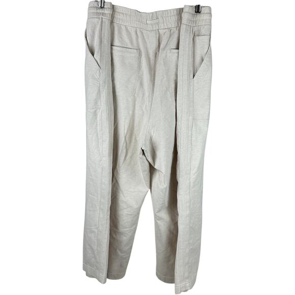 Athleta Farallon Heathered Wide Leg Crop Oatmeal Women's Size 26 New Without Tag - Picture 3 of 9